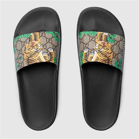 bengal tiger gucci slides|Gucci bengal slide for sale.